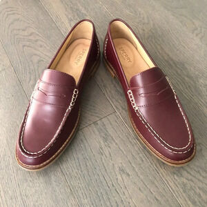 Sperry Maroon Leather Loafers